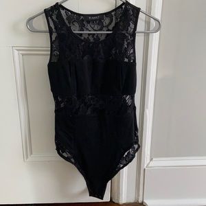 Small black lace bodysuit